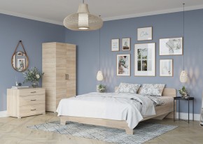 Кровать 1,6 VICTOR + основание (Сонома) в Троицке - troick.ok-mebel.com | фото 4