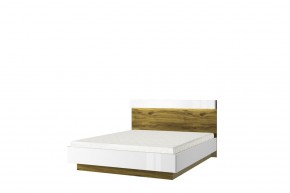 Кровать 160 с подъемником, TORINO, цвет белый/Дуб наварра в Троицке - troick.ok-mebel.com | фото 1