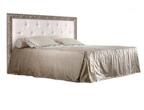 Кровать 2-х спальная (1,4 м) Тиффани штрих-лак/серебро с мягким изголовьем (ТФКР140-2) в Троицке - troick.ok-mebel.com | фото