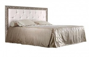Кровать 2-х спальная(1,6 м)Тиффани Premium черная/серебро с мягким элементом со стразами с подъемным механизмом (ТФКР-2[3][7](П) в Троицке - troick.ok-mebel.com | фото