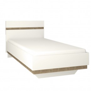 Кровать 90/TYP 90, LINATE ,цвет белый/сонома трюфель в Троицке - troick.ok-mebel.com | фото