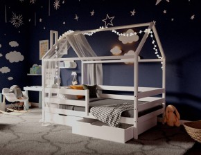 Кровать-домик 80*190 Белый в Троицке - troick.ok-mebel.com | фото