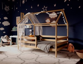 Кровать-домик 80*190 без покраски (без ящиков) в Троицке - troick.ok-mebel.com | фото