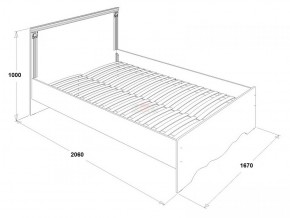 Кровать двойная Ольга 1Н + 2-а ящика (1600*2000) в Троицке - troick.ok-mebel.com | фото 2