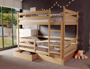 Кровать двухъярусная без крыши 80*190 без покраски в Троицке - troick.ok-mebel.com | фото