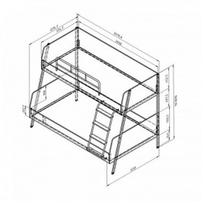 Кровать двухъярусная Дельта Лофт-20.02.04 Белый в Троицке - troick.ok-mebel.com | фото 2