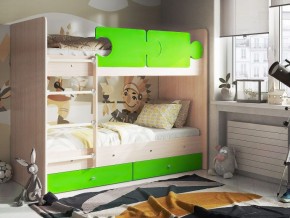 Кровать двухъярусная "Тетрис" (щиты) с бортиками + ящики в Троицке - troick.ok-mebel.com | фото