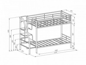 Кровать двухъярусная "Толедо" Черный/Венге в Троицке - troick.ok-mebel.com | фото 2