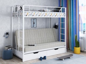 Кровать двухъярусная с диваном "Мадлен-ЯЯ" с ящиками в Троицке - troick.ok-mebel.com | фото