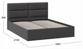 Кровать двуспальная Глосс с ПМ Тип 1 в Троицке - troick.ok-mebel.com | фото 4