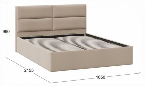 Кровать двуспальная Глосс с ПМ Тип 1 в Троицке - troick.ok-mebel.com | фото 4