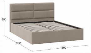 Кровать двуспальная Глосс с ПМ Тип 1 в Троицке - troick.ok-mebel.com | фото 4
