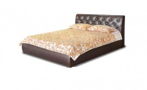 Кровать Флоренция 1600 в к/з "Классик 307 коричневый" (серия Норма) + основание + ПМ в Троицке - troick.ok-mebel.com | фото