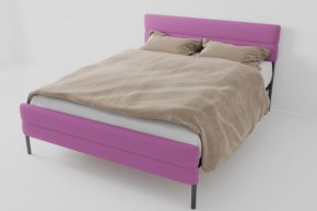 Кровать Горизонт Мини с ортопедическим основанием 800 (велюр розовый) в Троицке - troick.ok-mebel.com | фото