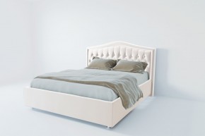 Кровать Калининград с ПМ 800 (экокожа белая) в Троицке - troick.ok-mebel.com | фото 2