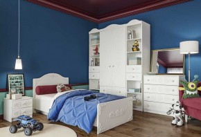 KI-KI КРД900.1 Кровать 900 (белый/белое дерево) в Троицке - troick.ok-mebel.com | фото
