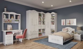 KI-KI КРД900.1 Кровать 900 (белый/белое дерево) в Троицке - troick.ok-mebel.com | фото 2