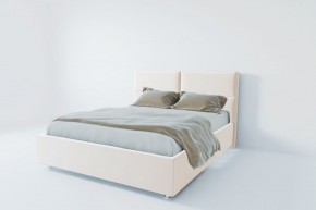 Кровать Корсика с ПМ 1600 (экокожа белая) в Троицке - troick.ok-mebel.com | фото 2