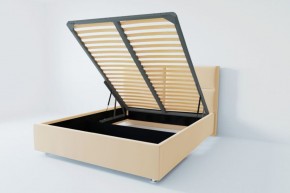 Кровать Корсика с ПМ 800 (экокожа бежевая) в Троицке - troick.ok-mebel.com | фото