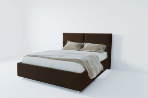 Кровать Корсика с ПМ 800 (экокожа коричневая) в Троицке - troick.ok-mebel.com | фото 2