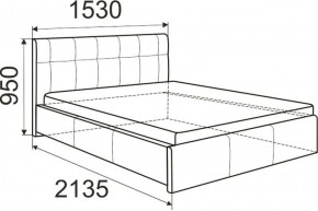 Кровать Изабелла с латами Newtone light beige 1400x2000 в Троицке - troick.ok-mebel.com | фото
