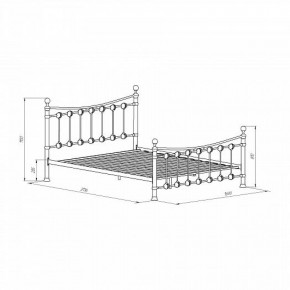Кровать металлическая "Эльда" Черный/Золото в Троицке - troick.ok-mebel.com | фото 2