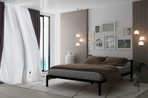 Кровать Мета с матрасом 1200 (черный) в Троицке - troick.ok-mebel.com | фото 2