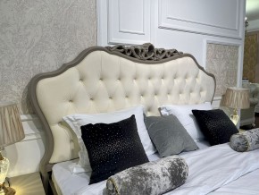 Кровать Мокко 1600 с мягким изголовьем + основание (серый камень) в Троицке - troick.ok-mebel.com | фото 2