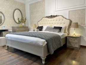 Кровать Мокко 1600 с мягким изголовьем + основание (серый камень) в Троицке - troick.ok-mebel.com | фото 3