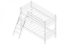 Кровать низкая с наклонной лестницей Соня (Вариант 12) в Троицке - troick.ok-mebel.com | фото 4