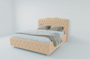Кровать Нягань с ПМ 2000 (экокожа бежевая) в Троицке - troick.ok-mebel.com | фото 2