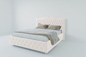 Кровать Нягань с ПМ 2000 (экокожа белая) в Троицке - troick.ok-mebel.com | фото 2