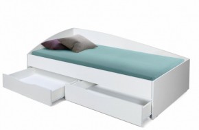 Кровать одинарная "Фея - 3" асимметричная 2000х900 (белая) в Троицке - troick.ok-mebel.com | фото 2