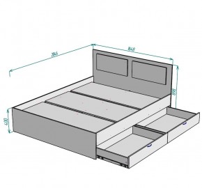 Кровать Ольга L39 (1600) 2 ящика в Троицке - troick.ok-mebel.com | фото 2