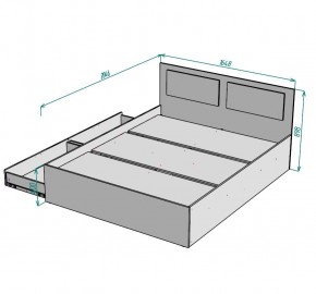 Кровать Ольга L40 (1600) 2 ящика в Троицке - troick.ok-mebel.com | фото 2