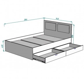 Кровать Ольга L41 (1400) 2 ящика в Троицке - troick.ok-mebel.com | фото 2