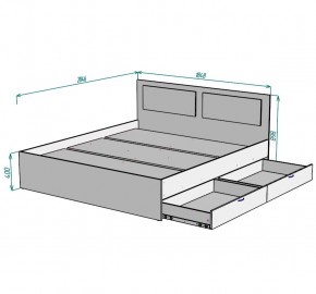 Кровать Ольга L43 (1800) 2 ящика в Троицке - troick.ok-mebel.com | фото 2