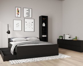 Кровать ОРИОН двухспальная с ортопедическим основанием 160х200, цвет Дуб Венге в Троицке - troick.ok-mebel.com | фото 3