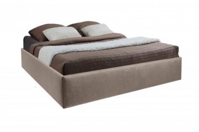 Кровать Подиум с ПМ 1600 (велюр серый) в Троицке - troick.ok-mebel.com | фото 1