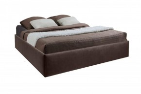 Кровать Подиум с ПМ 800 (экокожа коричневая) в Троицке - troick.ok-mebel.com | фото 2