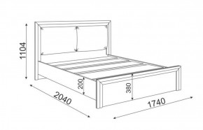 Кровать 1.6 Глэдис М31 с настилом и мягкой частью (ЯШС/Белый) в Троицке - troick.ok-mebel.com | фото 3