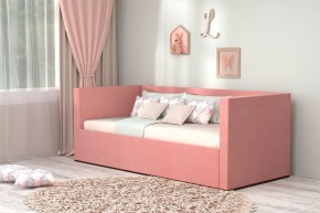 Кровать с ПМ (арт.030) (с/м 900*2000мм) (б/матр), ткань розовая в Троицке - troick.ok-mebel.com | фото
