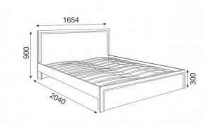Кровать 1.6 Беатрис М07 Стандарт с ортопедическим основанием (дуб млечный) в Троицке - troick.ok-mebel.com | фото 2