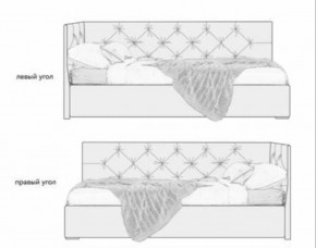 Кровать угловая Лэсли интерьерная +настил ДСП (80х200) в Троицке - troick.ok-mebel.com | фото 2