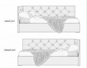 Кровать угловая Лилу интерьерная +основание (120х200) в Троицке - troick.ok-mebel.com | фото 2