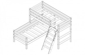 Кровать угловая с наклонной лестницей Соня (Вариант 8) в Троицке - troick.ok-mebel.com | фото 4