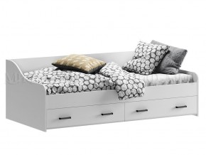 ВЕГА NEW Кровать 900 с настилом ЛДСП (Белый глянец/белый) в Троицке - troick.ok-mebel.com | фото 1