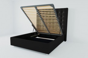 Кровать Венеция ЛЮКС с ПМ 800 (экокожа кольт ч) в Троицке - troick.ok-mebel.com | фото