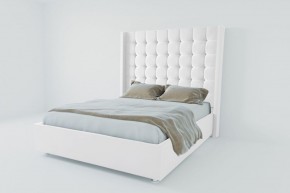 Кровать Венеция ЛЮКС с ПМ 900 (экокожа белая) в Троицке - troick.ok-mebel.com | фото 2