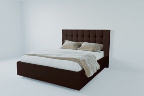 Кровать Венеция с ПМ 1200 (экокожа коричневая) в Троицке - troick.ok-mebel.com | фото 2